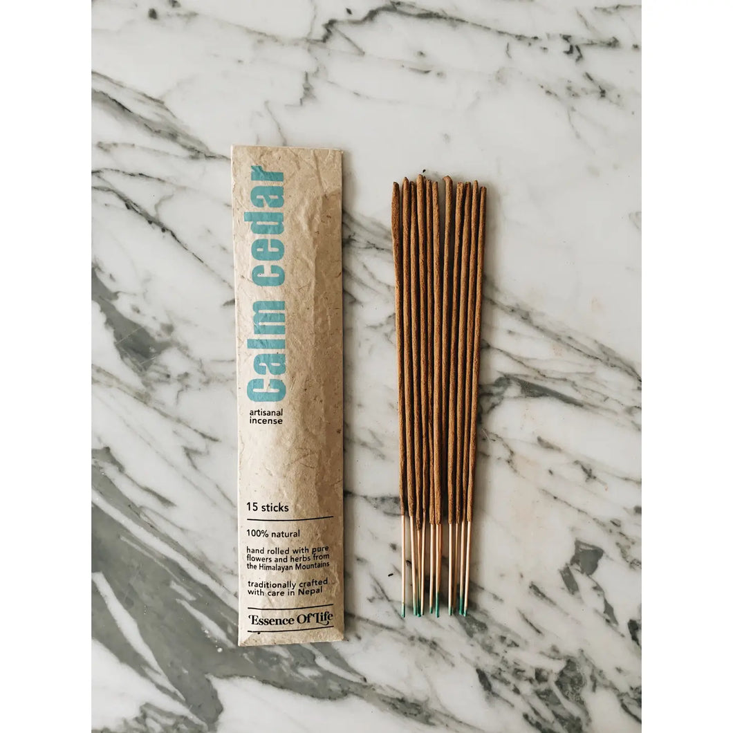 Calm Cedar Handcrafted 100% Natural Artisanal incense